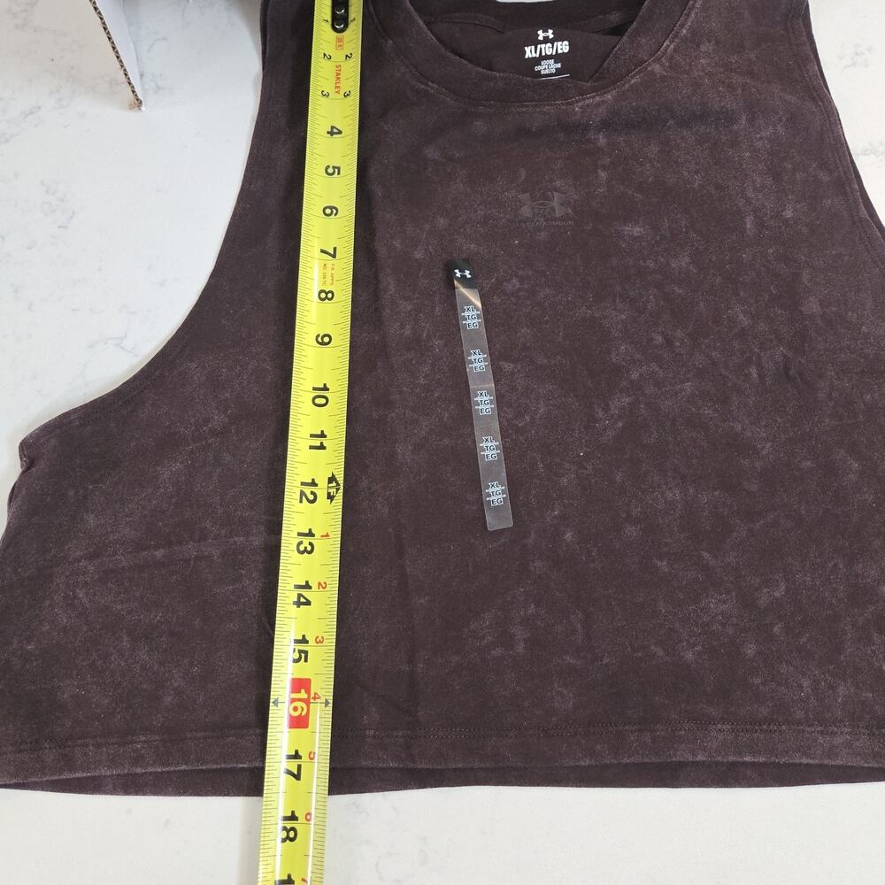 Under Armour Women XL UA Wash Crop Tank Mineral Wash Loose Fit NWT - Picture 9 of 13